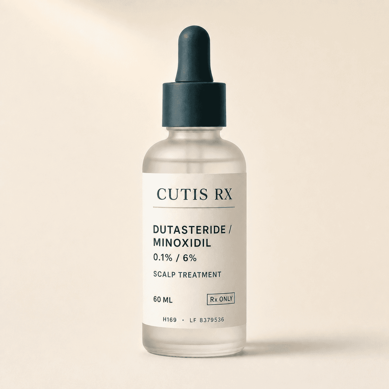 Dutasteride / Minoxidil 0.1/6% Scalp Treatment product packaging